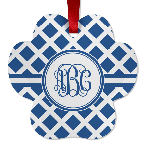 Diamond Metal Paw Ornament - Front