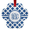 Diamond Metal Paw Ornament - Double Sided w/ Monogram