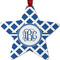 Diamond Metal Star Ornament - Double Sided w/ Monogram