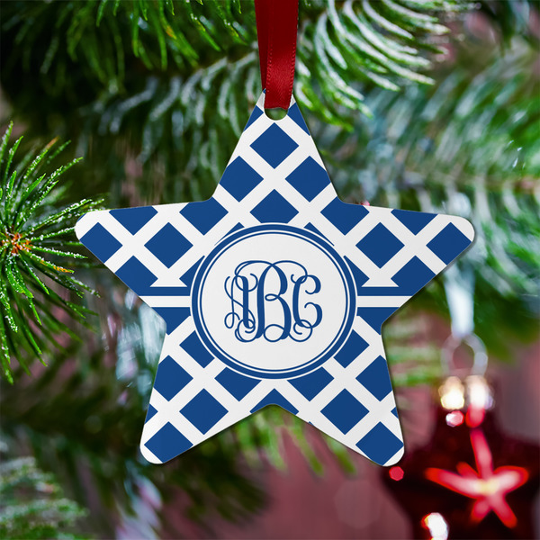 Diamond Metal Star Ornament - Lifestyle