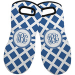 Diamond Neoprene Oven Mitts - Set of 2 w/ Monogram