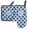 Diamond Left Oven Mitt & Pot Holder Set w/ Monogram