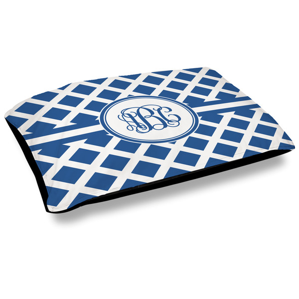 Custom Diamond Dog Bed w/ Monogram