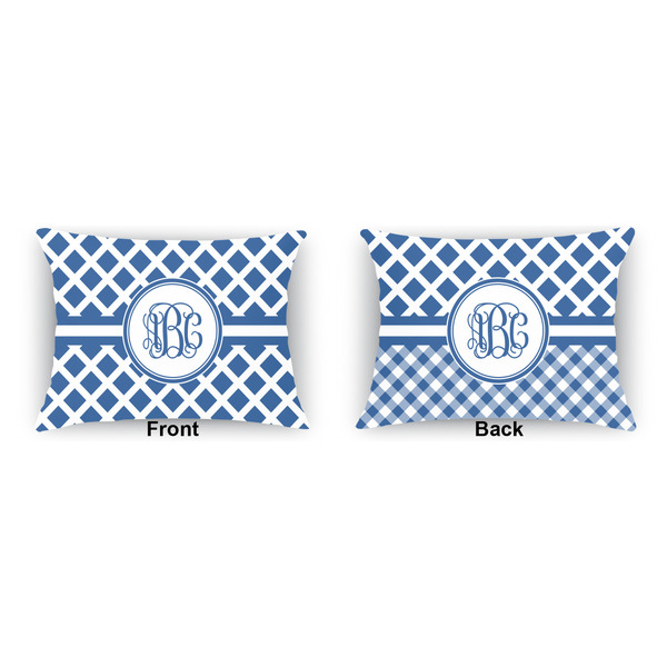 Diamond Outdoor Rectangular Throw Pillow (Front and Back)