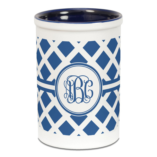 Diamond Pencil Holder - Blue