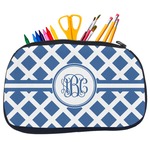 Diamond Neoprene Pencil Case - Medium w/ Monogram