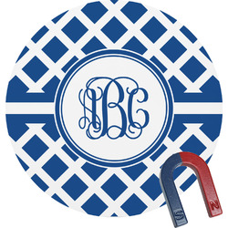 Diamond Round Fridge Magnet (Personalized)