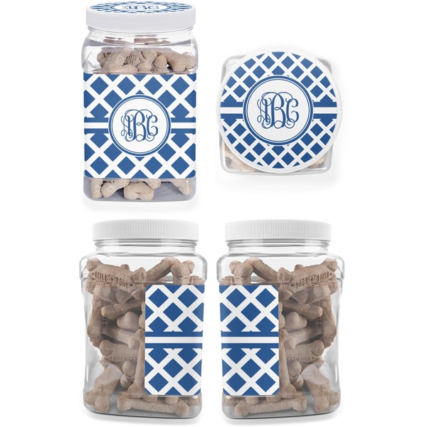 Diamond Pet Treat Jar - Multiple Angles