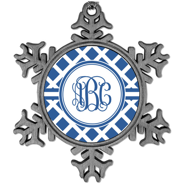 Custom Diamond Vintage Snowflake Ornament (Personalized)