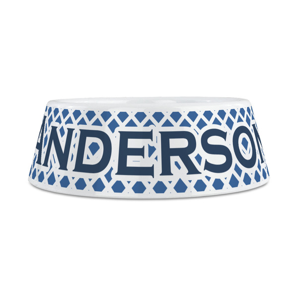 Diamond Plastic Dog Bowls - Medium - FRONT