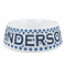 Diamond Plastic Dog Bowl - Medium (Personalized)