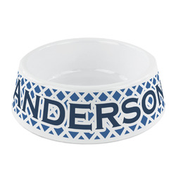 Diamond Plastic Dog Bowl - Small (Personalized)