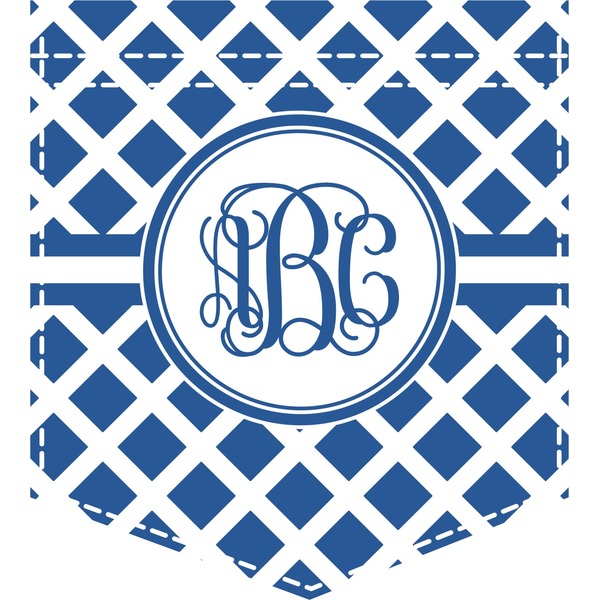 Custom Diamond Iron On Faux Pocket (Personalized)