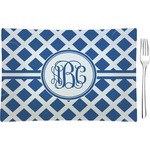 Diamond Rectangular Glass Appetizer / Dessert Plate - Single or Set (Personalized)