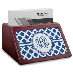Diamond Red Mahogany Business Card Holder (Personalized)