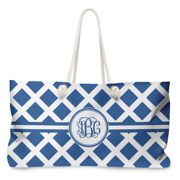 Custom Diamond Large Tote Bag with Rope Handles (Personalized)