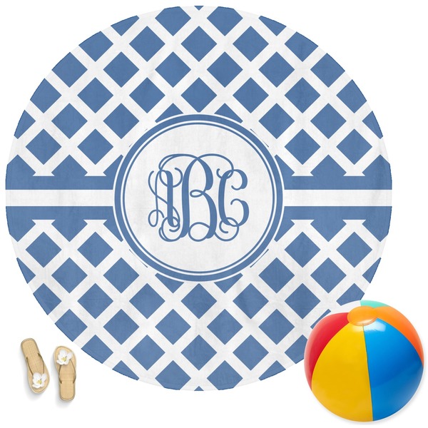 Custom Diamond Round Beach Towel (Personalized)