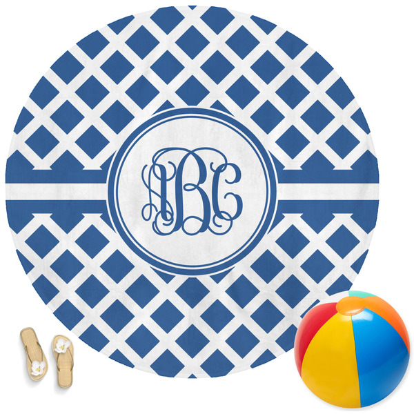Custom Diamond Round Beach Towel (Personalized)