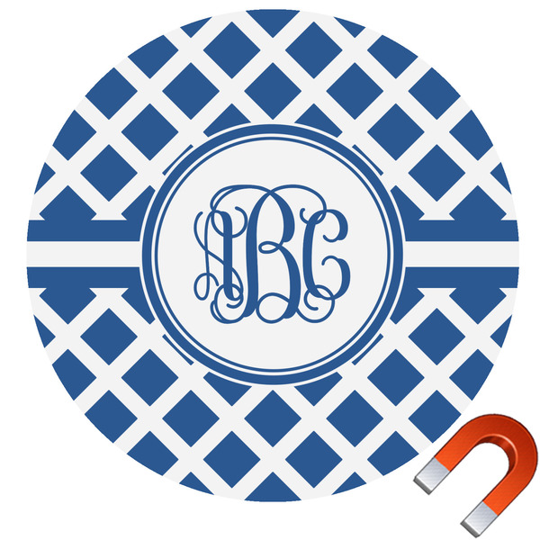 Custom Diamond Round Car Magnet - 10" (Personalized)