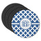 Diamond Round Rubber Backed Coasters - Set of 4 (Personalized)