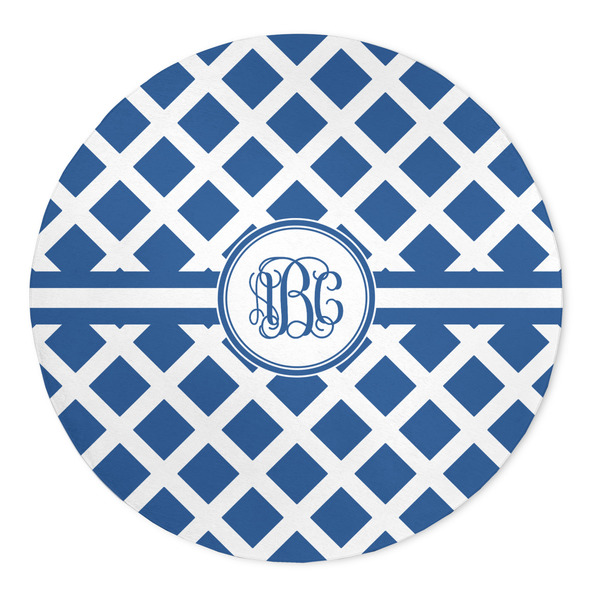 Custom Diamond 5' Round Indoor Area Rug (Personalized)