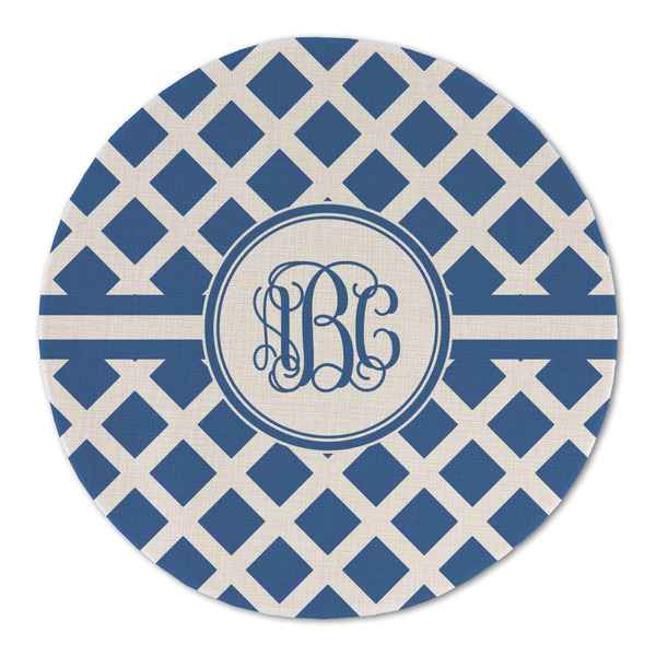 Diamond Round Linen Placemats - FRONT (Double Sided)