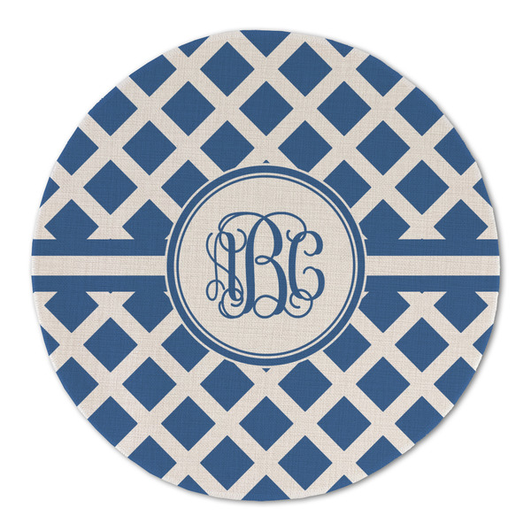 Custom Diamond Round Linen Placemat - Single Sided (Personalized)