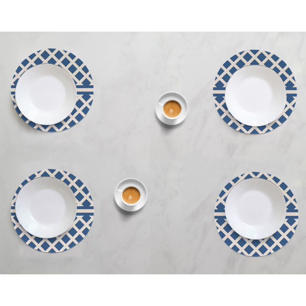 Diamond Round Linen Placemats - LIFESTYLE (set of 4)