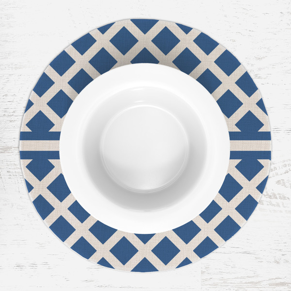 Diamond Round Linen Placemats - LIFESTYLE (single)