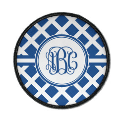 Diamond Iron On Round Patch w/ Monogram