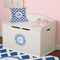 Diamond Round Wall Decal on Toy Chest