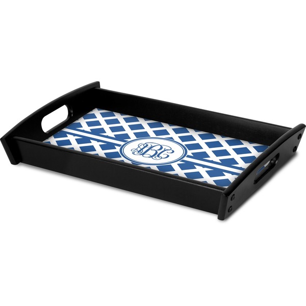 Diamond Serving Tray Black - Corner