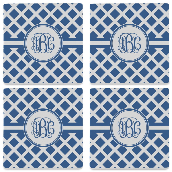 Diamond Set of 4 Sandstone Coasters - See All 4 View