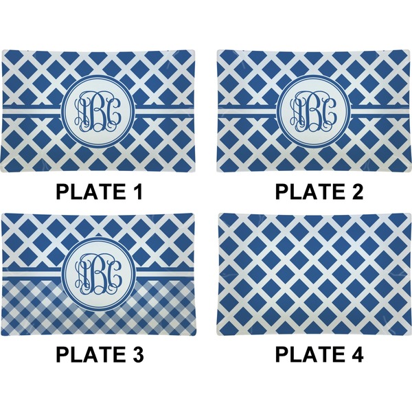 Diamond Set of Rectangular Dinner Plates (Approval)