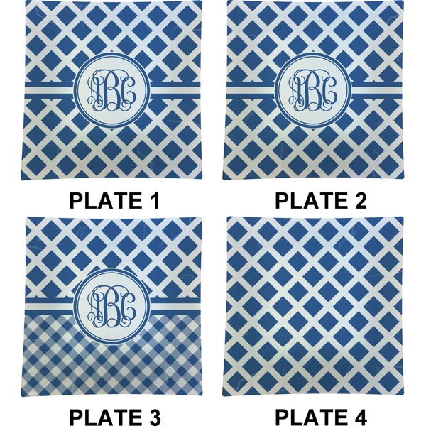Diamond Set of Square Dinner Plates (Approval)