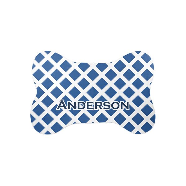 Custom Diamond Bone Shaped Dog Food Mat (Small) (Personalized)