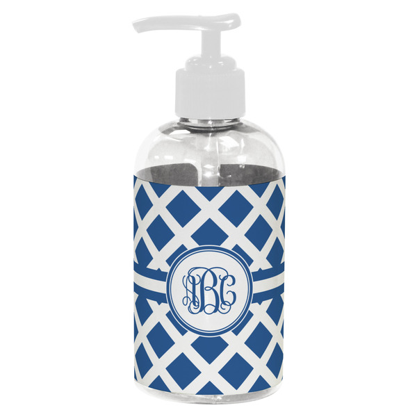 Custom Diamond Plastic Soap / Lotion Dispenser (8 oz - Small - White) (Personalized)