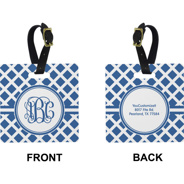 Diamond Square Luggage Tag (Front + Back)