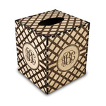 Diamond Wood Tissue Box Cover (Personalized)