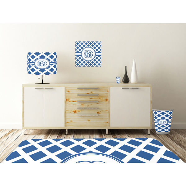 Diamond Square Wall Decal Wooden Desk
