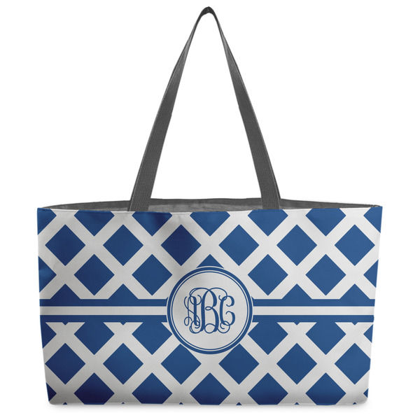 Custom Diamond Beach Totes Bag - w/ Black Handles (Personalized)