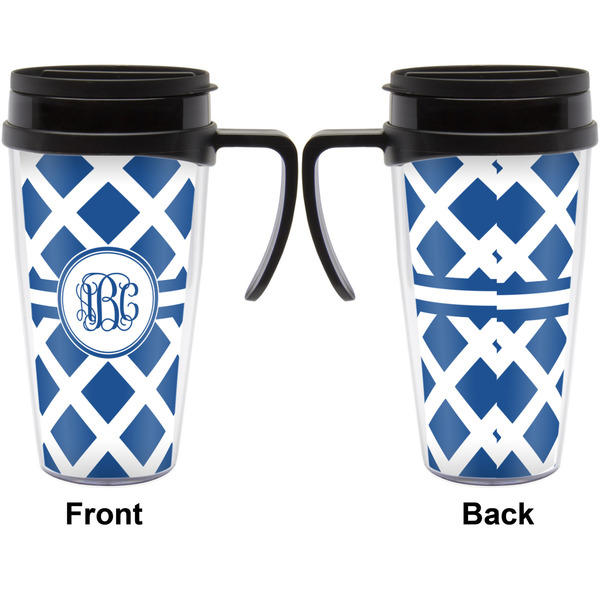 Diamond Travel Mug with Black Handle - Approval
