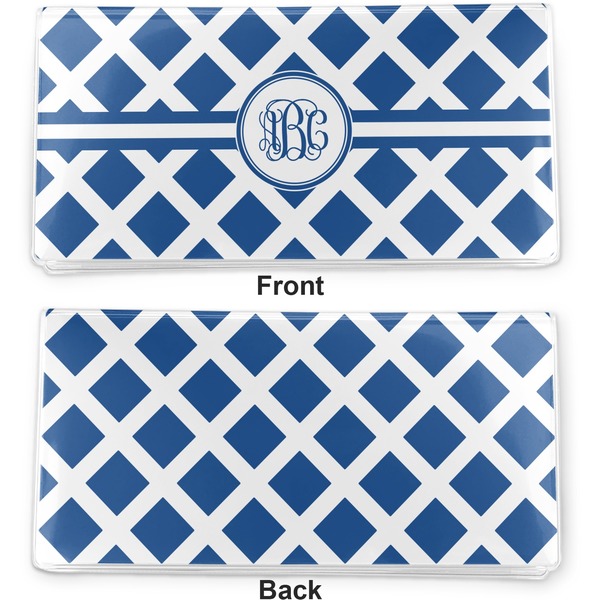 Diamond Vinyl Check Book Cover - Front and Back