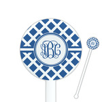 Diamond 5.5" Round Plastic Stir Sticks - White - Single Sided (Personalized)