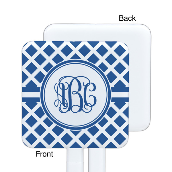 Diamond White Plastic Stir Stick - Single Sided - Square - Approval