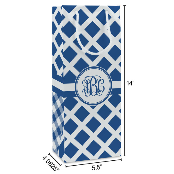 Diamond Wine Gift Bag - Dimensions