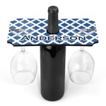 Diamond Wine Bottle & Glass Holder (Personalized)