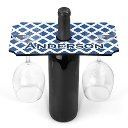 Diamond Wine Bottle & Glass Holder (Personalized)