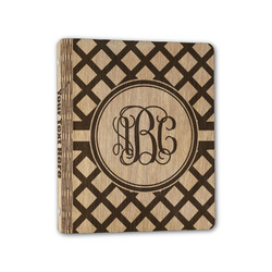 Diamond Wood 3-Ring Binder - 1" Half-Letter Size (Personalized)