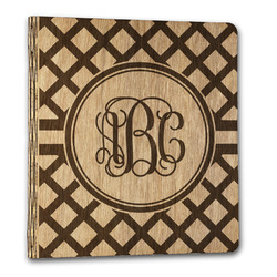 Diamond Wood 3-Ring Binder - 1" Letter Size (Personalized)
